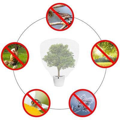 Пластмассовый тип HDPE Инсект птичьи насекомые барьерной сетки с шнуром для выращивания плодовых деревьев защиты крышки сетки мешок в белом