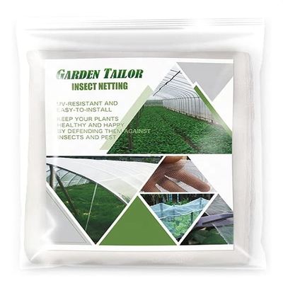 HDPE/PE/PP Пластмассовые сетки для насекомых для защиты от птиц Садовые сады Овощи Цветы Фрукты Белый не покрытый