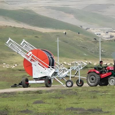 Диаметр 2360 см Сельское хозяйство передвижное водяное колесо большое дождевое оружие шланг катушка распыление ирригационная система с бумом