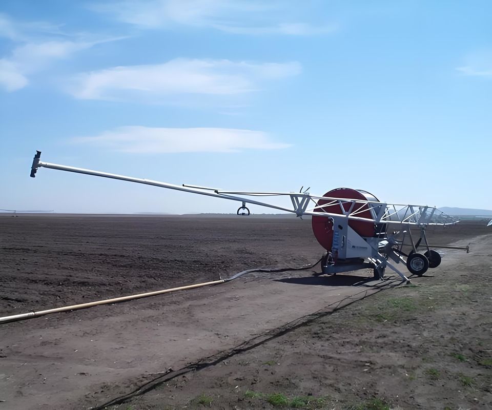Диаметр 2360 см Сельское хозяйство передвижное водяное колесо большое дождевое оружие шланг катушка распыление ирригационная система с бумом